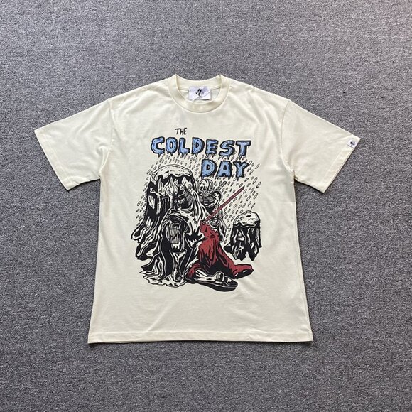 Warren Lotas Cold Days Themed Cream T Shirt